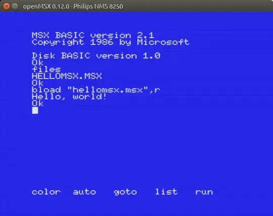 openmsx showing output