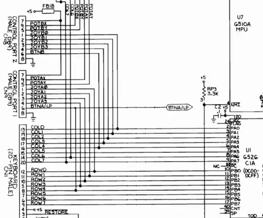 C64 joystick/keyboard schematic