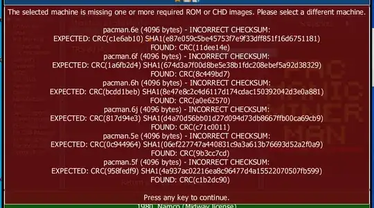 MAME checksum errors