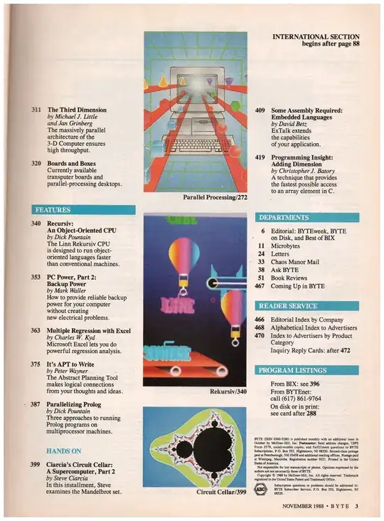 BYTE November 1988 contents