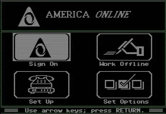 Apple II AOL home screen