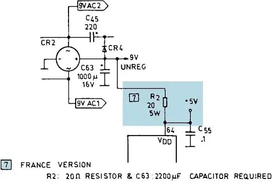 Relevant section of the Commodore 64 schematic