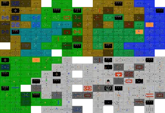 A map of all Zelda dungeons