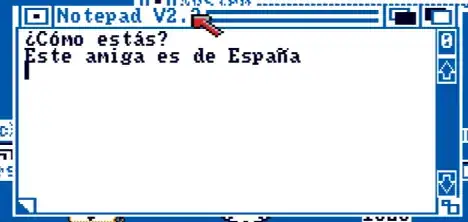 Screenshot with Spanish text