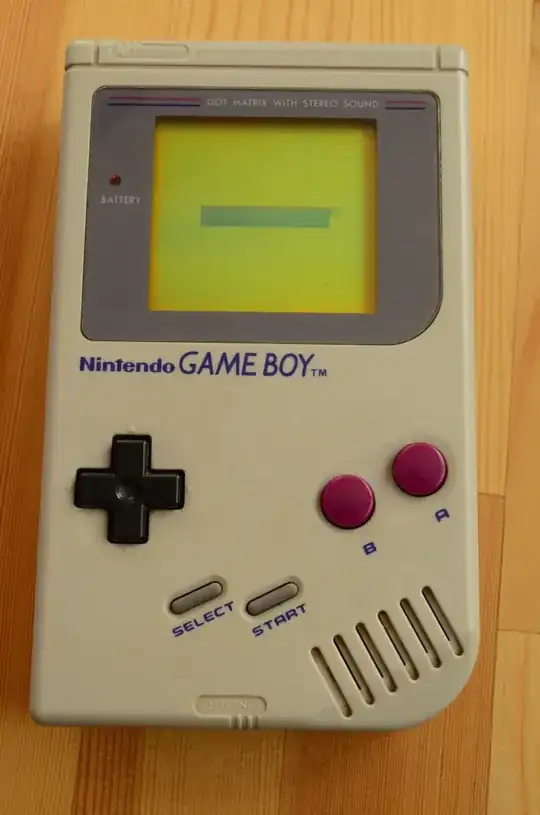 Game Boy with no cartridge