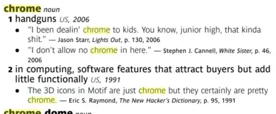 chrome in slang dictionary