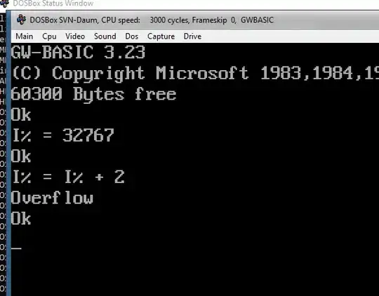 GW-BASIC Integer Overflow error