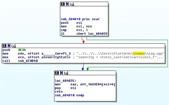 IDA Screenshot of debug info