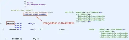 ImageBase set to 0x400000
