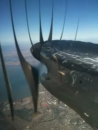 A shot of a turboprop propeller