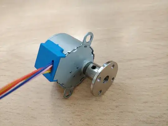 28BYJ-48 with attached flange coupling