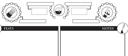 cutout of ammo/potion/torch area of character sheet