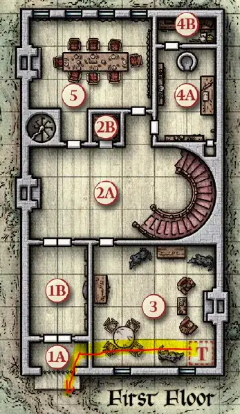 Death House first floor map