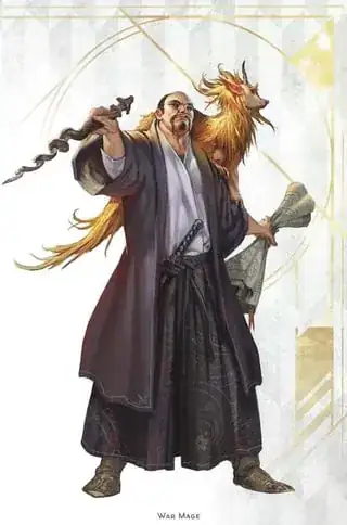 war mage with unidentified creature