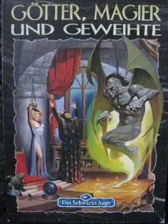 Box cover saying "Gods, Magicians and Sacred Worshipers"