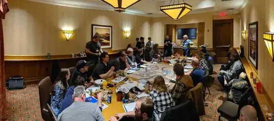 Bill Webb running a classic D&D/Swords & Wizardry game with 25 players present at GaryCon 2018