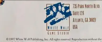 Changeling 2nd Edition 1997 print with Atlanta Address