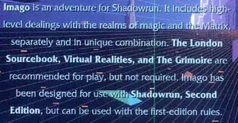 Imago - Back Cover, Showing Editions