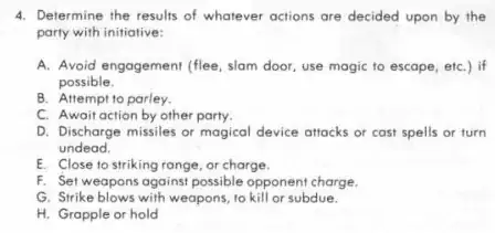 AD&D Actions