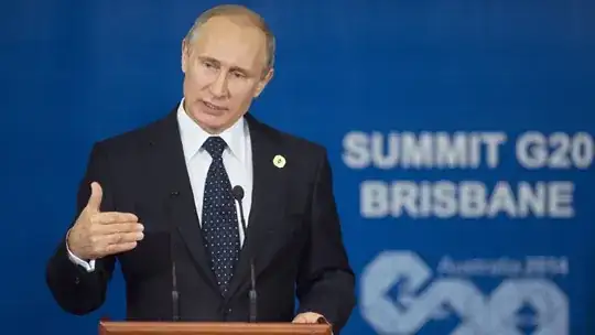 Gesture made by Putin while speaking at a summit recently