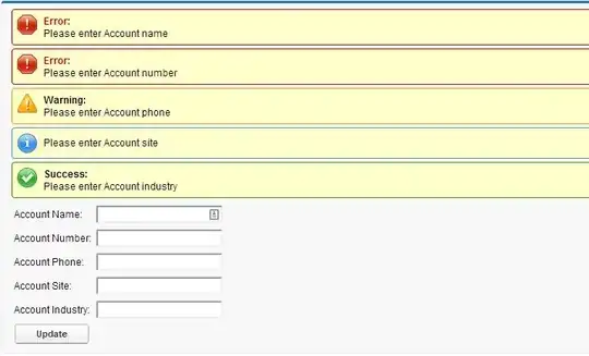 Error Message with different severity