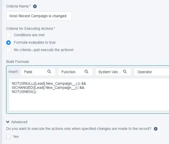Most Recent Campaign Criteria