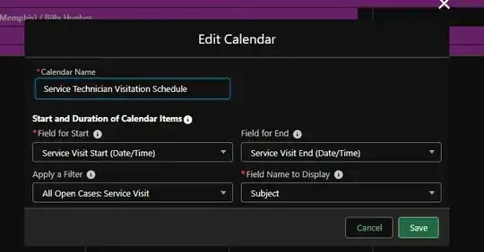 object calendar lightning experience