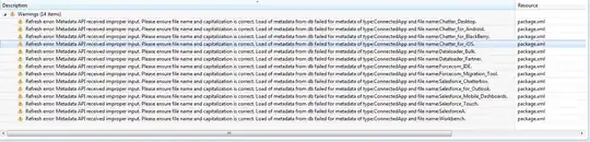 Refresh error: Metadata API received improper input. PLease ensure file name and capitalisation are correct. Load of metadata from db failed for metadata of type: xxx and filename: yyy