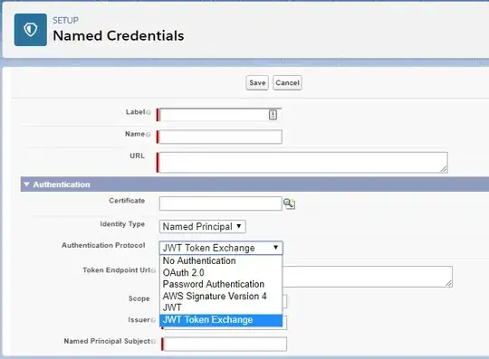 Named Credential Creation Screen