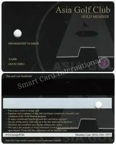 example of a card with a hole punched through it