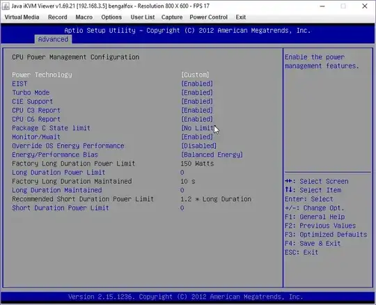 Second attempt energy saving settings