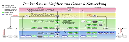 flow through netfilter's tables