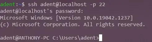 localhost SSH