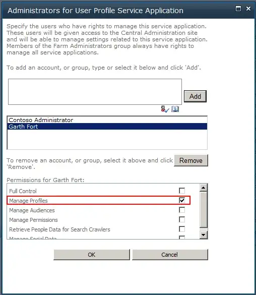 Manage Profiles permissions for User Profile Service Application