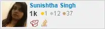 profile for Sunishtha Singh on Stack Exchange, a network of free, community-driven Q&A sites