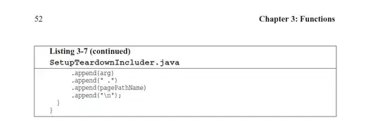 third part of a code listing