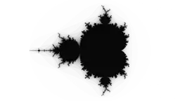 A picture of the Mandelbrot set.