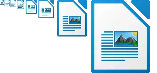 LibreOffice icons at actual size