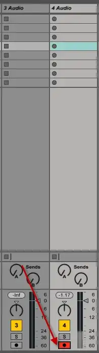 This shows the record enabled track