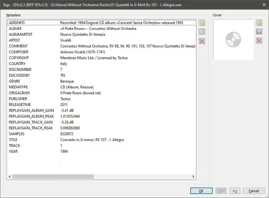 Mp3tag v3.04a ID3v2.3 editor - WAV example