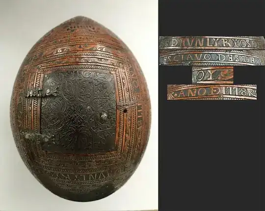 Coconut carved in 1778