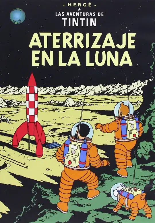 Portada de un cómic de Tintín