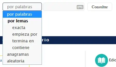 Opciones de búsqueda del DLE