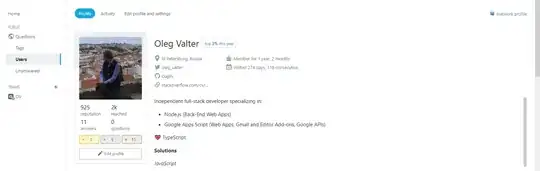 profile page full width