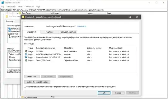 The current look of this regedit entry