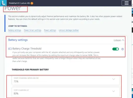 Lenovo Charge Threshold