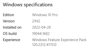 Henke Windows specifications, April 2022.