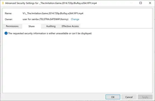 Share tab of permissions window...useless!