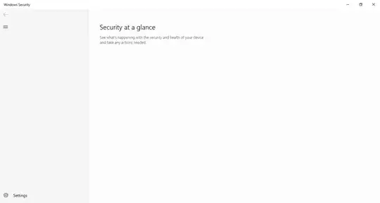 Windows Security Empty