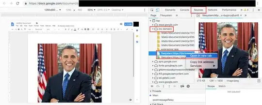 screenshot of navigating chrome devtools